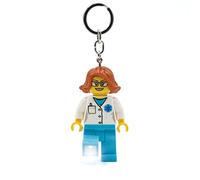 LEGO Iconic Doctor Schlüsselanhänger Taschenlampe - 76 mm große Figur (KE185) - inkl. 2 CR2025 Batterien