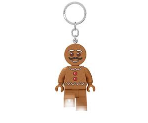 LEGO Iconic Gingerbread Man Schlüsselanhänger LED-Blitzlicht Spielzeug Geschenke für Kinder - 76 mm große Figur (KE182) - 2 CR2025 Batterien enthalten