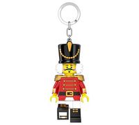 LEGO Iconic Nussknacker Schlüsselanhänger mit LED-Taschenlampe (KE214H) - 9 cm große Weihnachts-Minifigur - festliches Schlüssellicht - Super Geschenk für Kinder & LEGO Fans