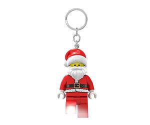 LEGO Iconic Santa Schlüsselanhänger LED-Taschenlampe Spielzeuge Geschenke für Kinder - 76 mm große Figur (KE189) - 2 CR2025 Batterien enthalten