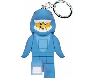 Lego Iconic Shark Suit Guy Schlüsselanhänger mit LED-Taschenlampe Spielzeuggeschenke für Kinder