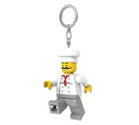 Lego LED Schlüsselanhänger Koch - große Minifigur 7,6 cm mit Licht (KE24H), beweglich, Mehrfarbig, mit Batterien - für Rucksack und Schlüssel - Kinder ab 6 Jahren