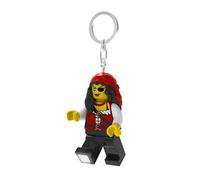 LEGO LED Schlüsselanhänger Piratenprinzessin - Iconic Minifigur 7,6 cm mit Licht (KE193H), weiß, beweglich, mit Batterie - für Schlüssel, Rucksack, Tasche & Fans jeden Alters