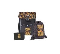 LEGO® NINJAGO® Core Schulranzen Jungen 1. Klasse Set Cole - Schulrucksack Jungen mit Turnbeutel & Federmäppchen Junge, leicht & reflektierend, 26,5 L, 30 x 40 x 20,5 cm