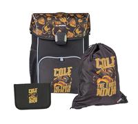 LEGO® NINJAGO® Core Schulranzen Jungen 1. Klasse Set Cole - Schulrucksack Jungen mit Turnbeutel & Federmäppchen Junge, leicht & reflektierend, 26,5 L, 30 x 40 x 20,5 cm