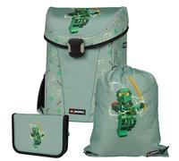 LEGO® NINJAGO® Schulranzen Jungen 1. Klasse Spinjitzu Master - 3-teiliges Easy Light Schulranzen Set mit Rucksack, Federmäppchen Junge & Turnbeutel - leicht & reflektierend