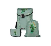 LEGO® Ninjago® Schulranzen-Set - 3-teiliges, ergonomisches, 18 L, Lloyd | Schulranzen jungen 1.-4.Klasse mit 360°-Reflektoren, Turnbeutel und gefülltem Federmäppchen