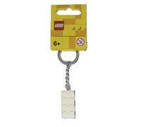 LEGO Schlüsselanhänger - Weiß Metallic Stein - 854084