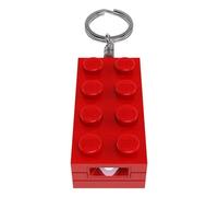 LEGO Stein-Rot Schlüsselanhänger mit Taschenlampe