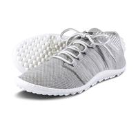 leguano beat silbergrau, weiÃe Sohle BarfuÃschuh SchnÃŒrschuh unisex, GrÃ¶Ãe 38