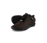 Barfußschuh LEGUANO "GALAXO", Damen, Gr. 44, dunkelbraun, Textil, Schuhe, Komfortschuh, Flats, Schnürschuh mit spezieller Halbkugel-Laufsohle (61858839-44) dunkelbraun