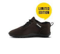 Barfußschuh LEGUANO "GALAXO", Damen, Gr. 46, dunkelbraun, Textil, Schuhe Barfußschuh, Komfortschuh, Flats, Schnürschuh mit spezieller Halbkugel-Laufsohle (61858839-46) dunkelbraun