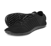 Barfußschuh LEGUANO "GO", Damen, Gr. 43, schwarz, Textil, Schuhe Barfußschuh, mit praktischer Schnürung, Freizeitschuh, Halbschuh, Schnürschuh, Topseller (21223914-43) schwarz