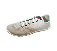 Barfußschuh LEGUANO "GO", Damen, Gr. 41, grau (grau, mint), Textil, Schuhe Barfußschuh Schnürschuh, mit praktischer Schnürung, Freizeitschuh, Halbschuh, Schnürschuh (84845634-41) grau, mint