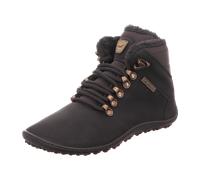 Leguano Husky Schwarz - gefütterte Stiefelette - Barfußschuhe DAMEN, Schwarz für Damen, schwarz, Größe 37 EU