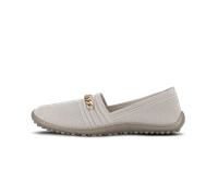 Barfußschuh LEGUANO "LADY FAMOUS", Damen, Gr. 40, creme, Textil, Schuhe Barfußschuh, Flats, Ballerina, Bequemschuh mit goldfarbener Zierkette (63643823-40) creme