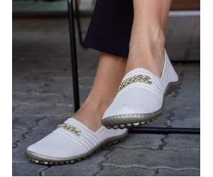Leguano lady famous gold - Barfuß gehen mit Glamour Gold - Gr. - 37