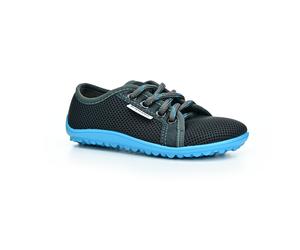 Leguano leguanito aktiv anthrazit mit türkis barfußsneakers | Gr. 23