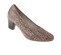 Lei by tessamino Damen Pumps Amanda, Elegante Dirndl Absatzschuhe, Damenschuhe mit Blockabsatz und Einlegesohle, Weite H für breite Füße, Sommerschuhe mit runder Spitze 38 Hellbraun