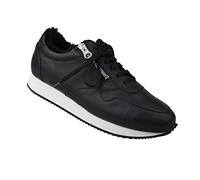 Lei by tessamino Damen Sneaker Fiona in den Farben schwarz und Weiss aus echtem Leder mit Lammfellfutter in Weite H, geeignet bei Hallux Valgus, Lammfellfußbett, Freizeitschuhe, Turnschuhe 38 schwarz