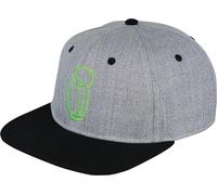 Leibwächter Snapback mit Stick grau/sw, Größenverstellbar LWCAP