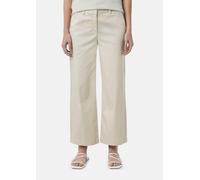 Leicht glänzende Stoffhose in Ankle-Länge beige 46