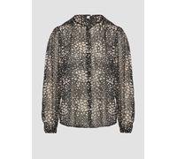Leicht transparente Chiffonbluse mit All-over-Print 34 mehrfarbig|schwarz 2157595.99A3.34