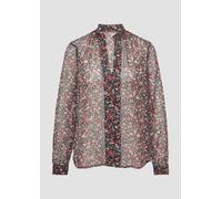 Leicht transparente Chiffonbluse mit All-over-Print 34 mehrfarbig|schwarz 2159086.99A3.34