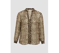 Leicht transparente Chiffonbluse mit All-over-Print 44 braun|schwarz 2168395.99A9.44