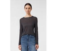 Leicht transparenter Feinstrickpullover schwarz 38