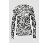 Leicht transparentes Longsleeve mit All-over-Print L schwarz 2166726.99A4.L