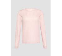 Leicht transparentes Longsleeve mit Strukturmuster L Rosa 2158372.4176.L
