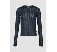 Leicht transparentes Longsleeve mit Strukturmuster XXL blau 2158372.5872.XXL