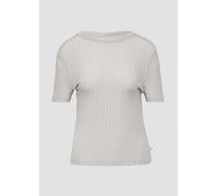 Leicht transparentes Rippshirt im Metallic-Look M grau 2165326.0009.M