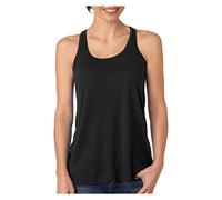BELLA + CANVAS Women's Flowy Racerback Tank L BLACK