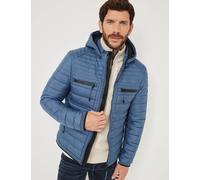 Leicht wattierte Kapuzen-Steppjacke, blau, Größe S, Jeans Fritz