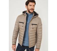 Leicht wattierte Kapuzen-Steppjacke, taupe, Größe L, Jeans Fritz