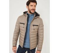 Leicht wattierte Kapuzen-Steppjacke, taupe, Größe XXL, Jeans Fritz