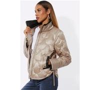 Leichtdaunenjacke beige-schwarz 50