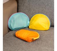 Leichte Aufbewahrungstasche für Reiseunterwäsche, mit Silikonbeschichtung und 160 Grad breiter Öffnung, entworfen für Geschäftsreisen und kompakte Verpackung (Orangerot)