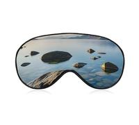 Leichte Augenmaske mit verstellbarem Riemen, Basalt bei Sonnenuntergang, bedruckt, bequeme Schlafmasken, lichtblockierende Augenklappen, Augenabdeckung für Büro, Nickerchen, Reisen