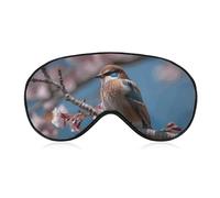 Leichte Augenmaske mit verstellbarem Riemen, bedruckt mit einem kleinen Vogel, bequeme Schlafmasken, lichtblockierende Augenklappen, Augenabdeckung für Büro, Nickerchen, Reisen