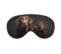Leichte Augenmaske mit verstellbarem Riemen, brauner Labrador Retriever, bedruckt, bequeme Schlafmasken, lichtblockierende Augenklappen, Augenabdeckung für Büro, Nickerchen, Reisen