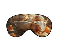 Leichte Augenmaske mit verstellbarem Riemen, Brotkorb, bedruckt, bequem, Schlafmasken, lichtblockierende Augenklappen, Augenabdeckung für Büro, Nickerchen, Reisen