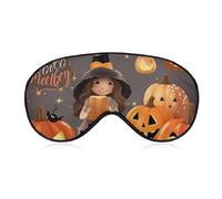 Leichte Augenmaske mit verstellbarem Riemen, "Happy Halloween-Tag", bedruckt, bequem, Schlafmasken, lichtblockierend, Augenabdeckung für Büro, Nickerchen, Reisen