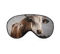 Leichte Augenmaske mit verstellbarem Riemen, Kuh-Druck, bequeme Schlafmasken, lichtblockierende Augenklappen, Augenabdeckung für Büro, Nickerchen, Reisen