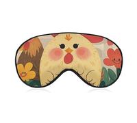 Leichte Augenmaske mit verstellbarem Riemen, niedlicher Hahn-Huhn, bedruckt, bequem, Schlafmasken, lichtblockierende Augenklappen, Augenabdeckung für Büro, Nickerchen, Reisen