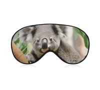 Leichte Augenmaske mit verstellbarem Riemen, niedlicher Koala-Druck, bequem, Schlafmasken, lichtblockierende Augenklappen, Augenabdeckung für Büro, Nickerchen, Reisen