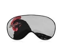 Leichte Augenmaske mit verstellbarem Riemen, schwarzes Huhn, bedruckt, bequem, Schlafmasken, lichtblockierende Augenklappen, Augenabdeckung für Büro, Nickerchen, Reisen