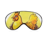 Leichte Augenmaske mit verstellbarem Riemen, Vogelnest, goldenes Huhn, bedruckt, bequeme Schlafmasken, lichtblockierende Augenklappen, Augenabdeckung für Büro, Nickerchen, Reisen
